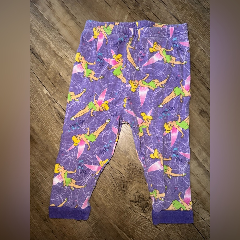 Disney Tinkerbell purple and green pajama pants